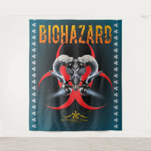 BW! BIOHAZARD WARNING! SKULL TAPESTRY