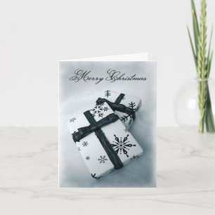 BW Blue Holiday Card