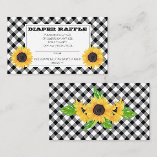 BW Checks Baby Q BBQ Shower Diaper Raffle Enclosure Card