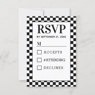BW Chequered RSVP