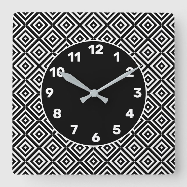 BW Echo Diamond Square Wall Clock (Front)
