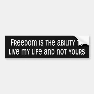 BW_freedom Bumper Sticker