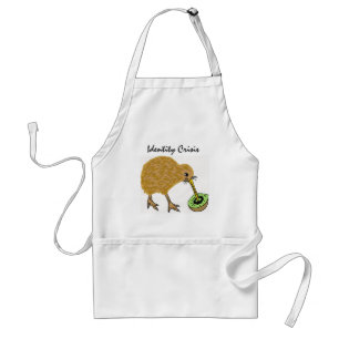 BW- Funny Kiwi Identity Crisis Apron