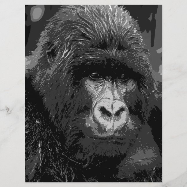 BW Gorilla Face (Front)