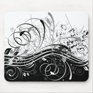 BW grunge Mouse Pad