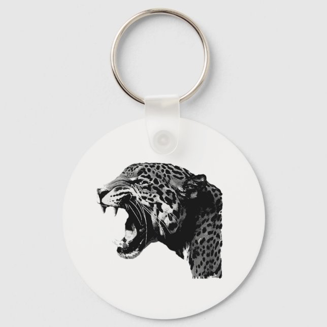BW Jaguar Key Ring (Front)