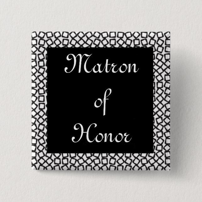 BW Matron 15 Cm Square Badge (Front)
