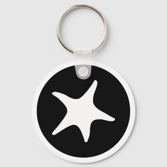 BW Starfish Key Ring (Front)