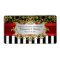 BW Stripe, Black Gold Damask H Wine Bottle Label