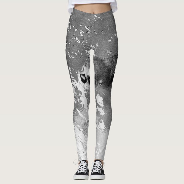 BW Swimming Otter Leggings (Front)