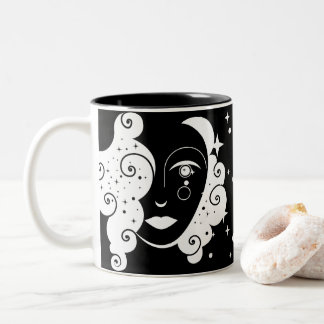BW Woman From The Stars Monogram Two-Tone Coffee Mug