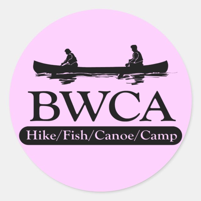 BWCA / Hike Fish Canoe Camp Classic Round Sticker (Front)