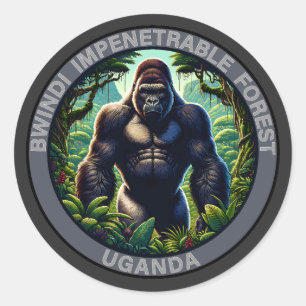 Bwindi Impenetrable Forest Uganda Classic Round Sticker