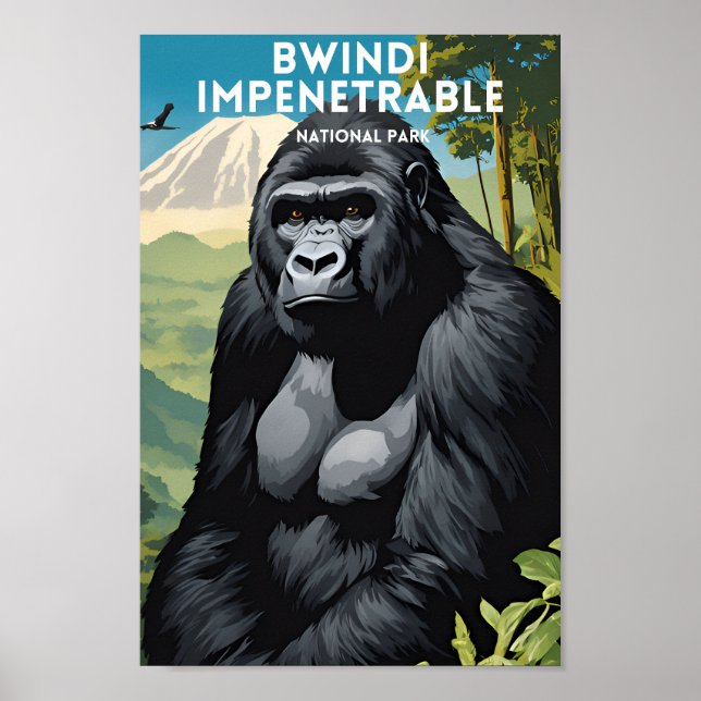 Bwindi Impenetrable National Park Travel Poster (Front)