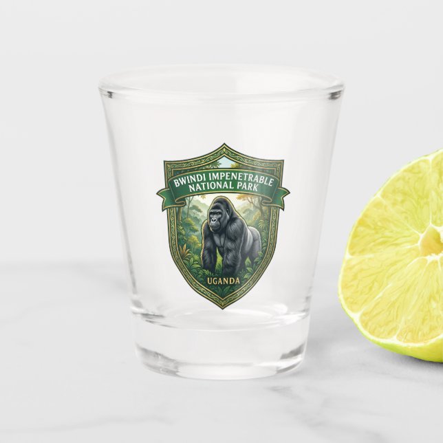 Bwindi Impenetrable National Park Uganda Shot Glass (Front)