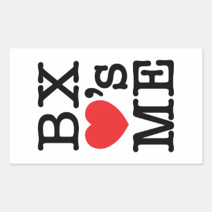 BX ❤'s ME Rectangular Sticker