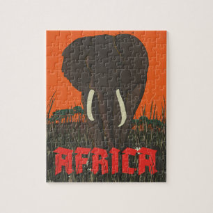 By Air Africa Travel Poster Jigsaw Puzzle