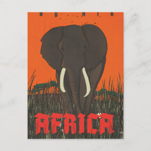 By Air Africa Travel Poster Postcard