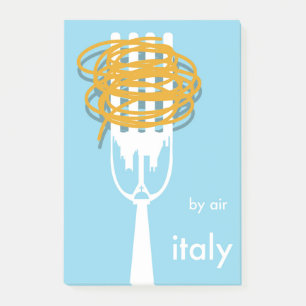 by air Italy vintage style travel poster. Post-it Notes