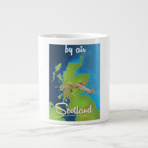 By Air To Scotland travel poster Large Coffee Mug