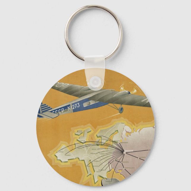 By Air to USSR Key Ring (Front)