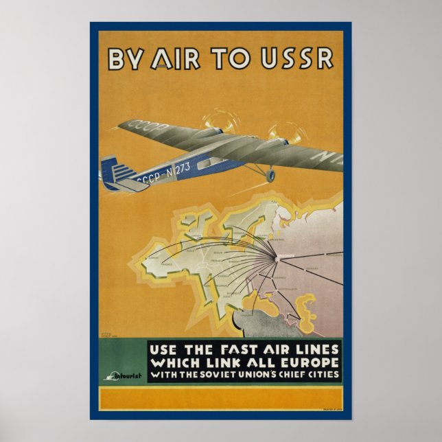 By Air to USSR Poster (Front)