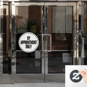 By Appointment Only Decal: Waterproof Salon Window
