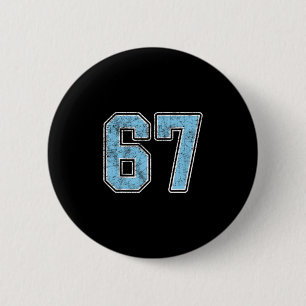 By Blue 67 Six Seven Meme 6 Cm Round Badge