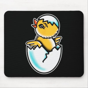 By Chick Cracked Egg Spring Chicken  Mouse Pad