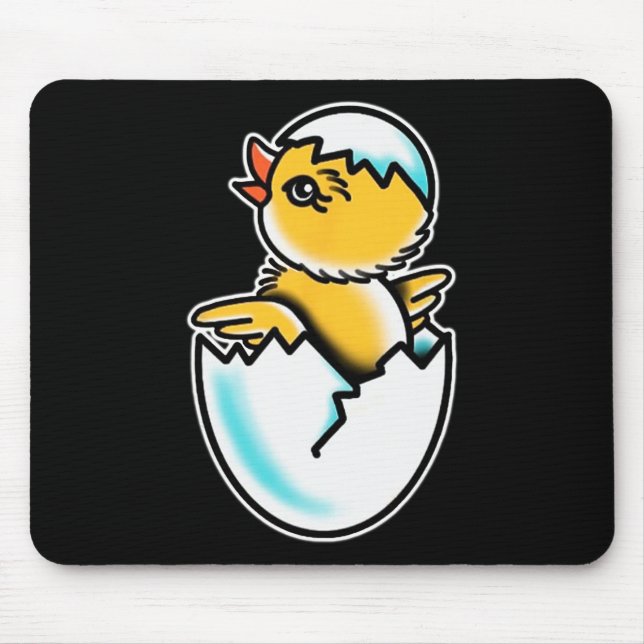 By Chick Cracked Egg Spring Chicken  Mouse Pad (Front)