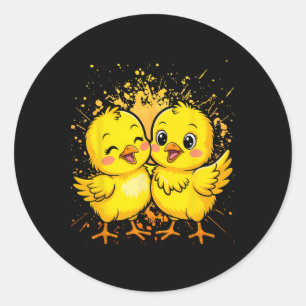 By Chicken Chick Farmer Farm Girl Classic Round Sticker