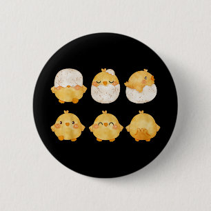 By Chicks Hatching From Eggs Cute Little Chickens 6 Cm Round Badge