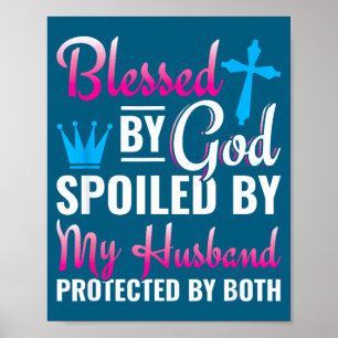 By Christian Wife Jesus Blessed God Poster