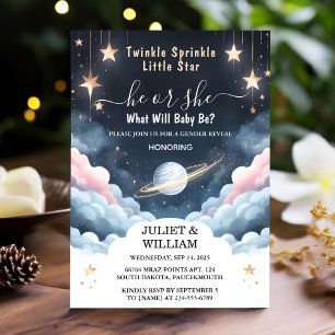 By Cloud Twinkle Twinkle Little Star Gender Reveal Invitation