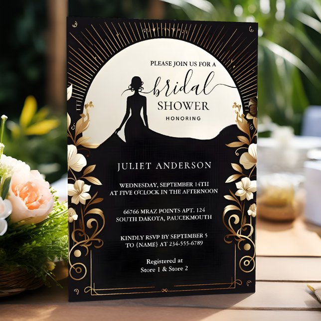 By Costume Men Tuxedo Bold Black Tie Bridal Shower Invitation (Creator Uploaded)