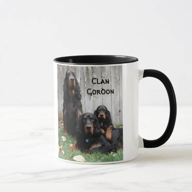 BY COURAGE NOT CRAFT, Gordon Setter Ceramic Mug (Right)