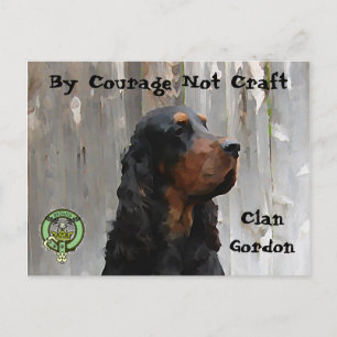 By Courage Not Craft, Gordon Setter Painting Postcard
