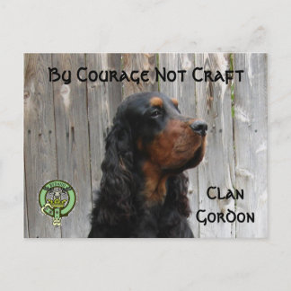 By Courage Not Craft, Gordon Setter Postcard