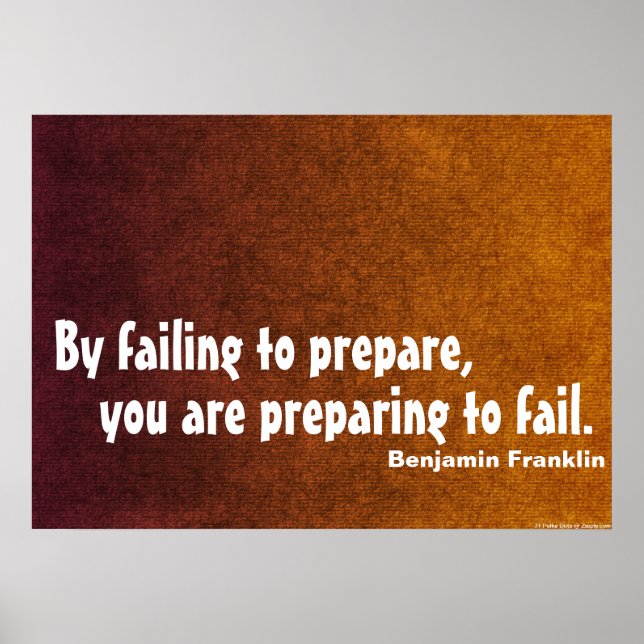 By failing to prepare poster (Front)