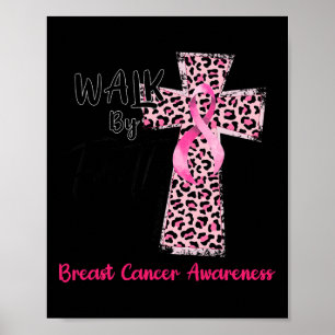 By Faith Breast Cancer Awareness Christian Jesus W Poster