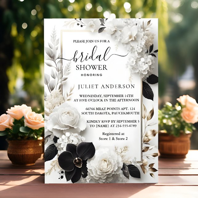 By Formal Simple Classic Blank Bridal Shower Invitation (Creator Uploaded)