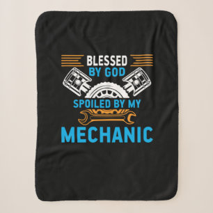 By God By Mechanic Sherpa Blanket