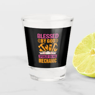 By God By My Mechanic Shot Glass