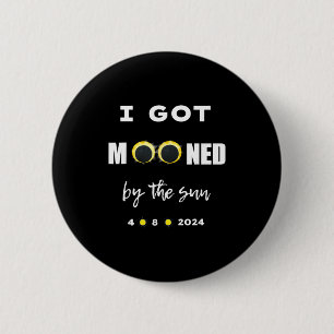 By Got Mooned Sun Solar Eclipse 6 Cm Round Badge