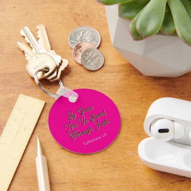 By Grace are Ye Saved Ephesians 2 Scripture Key Ring (Desk)