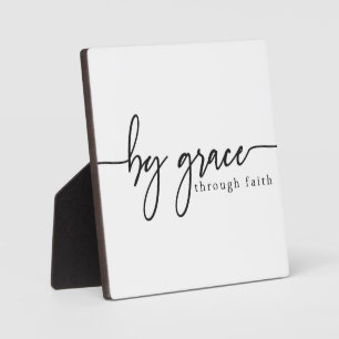 By Grace Through Faith Christian Sign Plaque