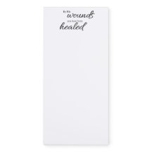 By His Wounds Verse Art Notepad