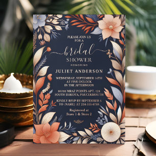 By Hydrangea Metallic Pure Navy Blue Bridal Shower