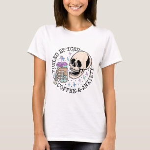 By Iced Coffee And Anxiety Mental Health Awareness T-Shirt