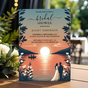 By Lakeside Mountain Fun Nature Lake Bridal Shower Invitation